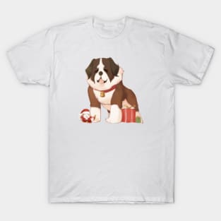 Cute St. Bernard Drawing T-Shirt